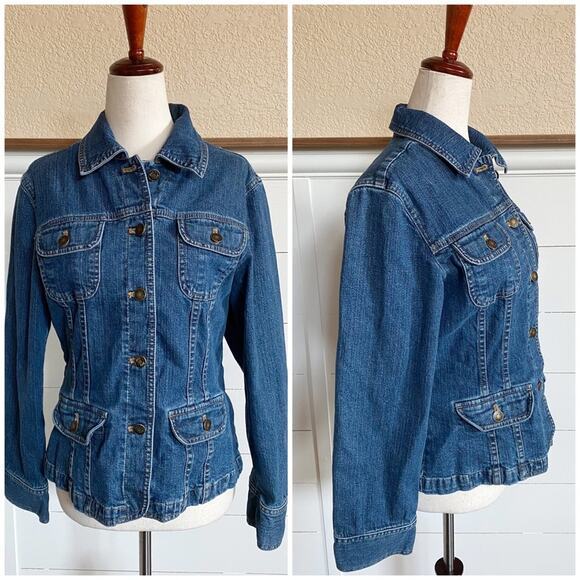 J. Jill Denim 4 pocket‎ Trucker Jacket size XS - Picture 2 of 9